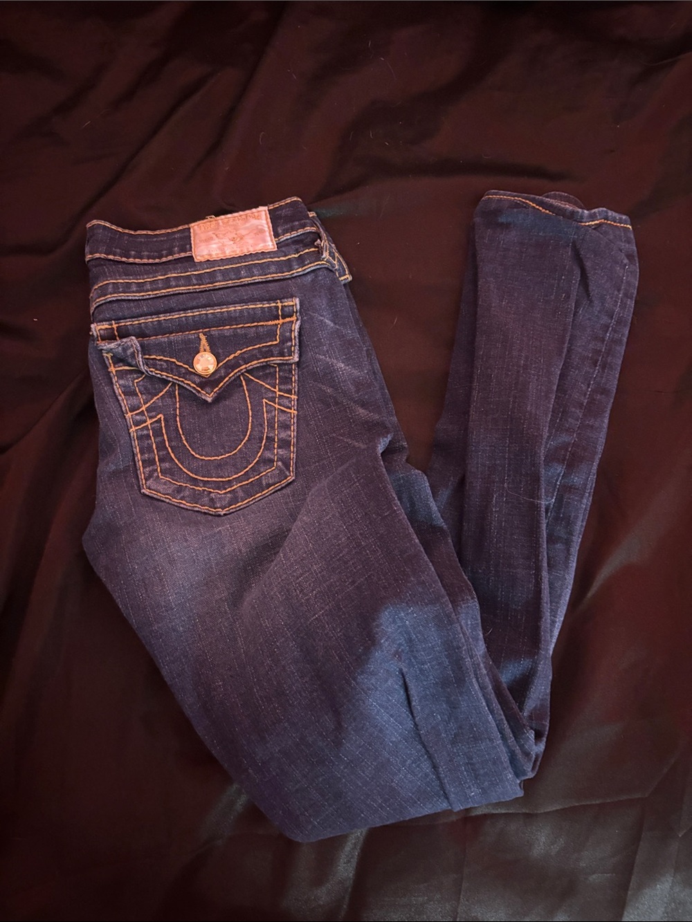 True Religion Gold Stitch Skinny Jeans